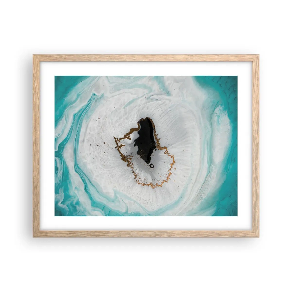 Plakat i ramme af lyst egetræ - Kom indenfor - 50x40 cm