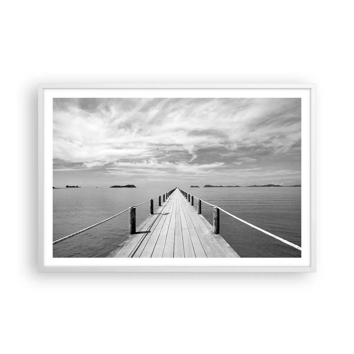 Plakat i hvid ramme - Eller måske en rejse... - 91x61 cm