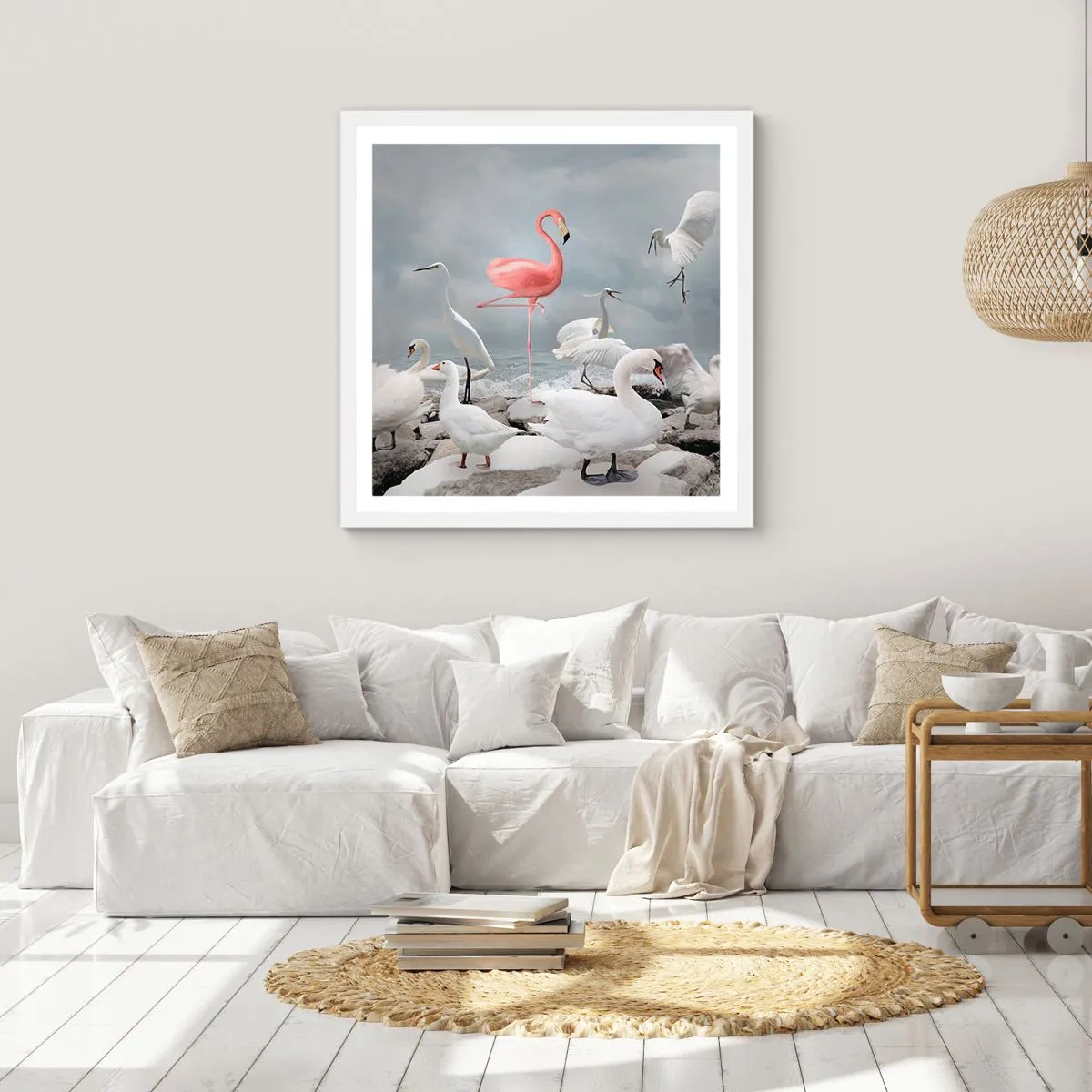 Plakat i hvid ramme - Hvor kommer jeg fra? - 30x30 cm