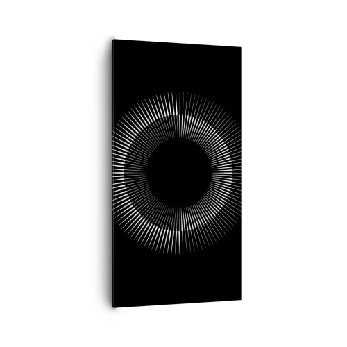 Lærredstryk - Billede på lærred - Sort sol - 65x120 cm