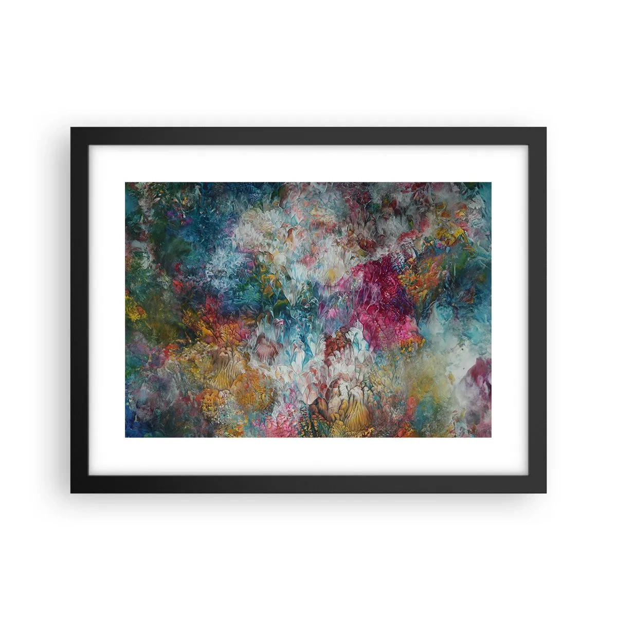 Plakat i sort ramme - I fuldt flor - 40x30 cm
