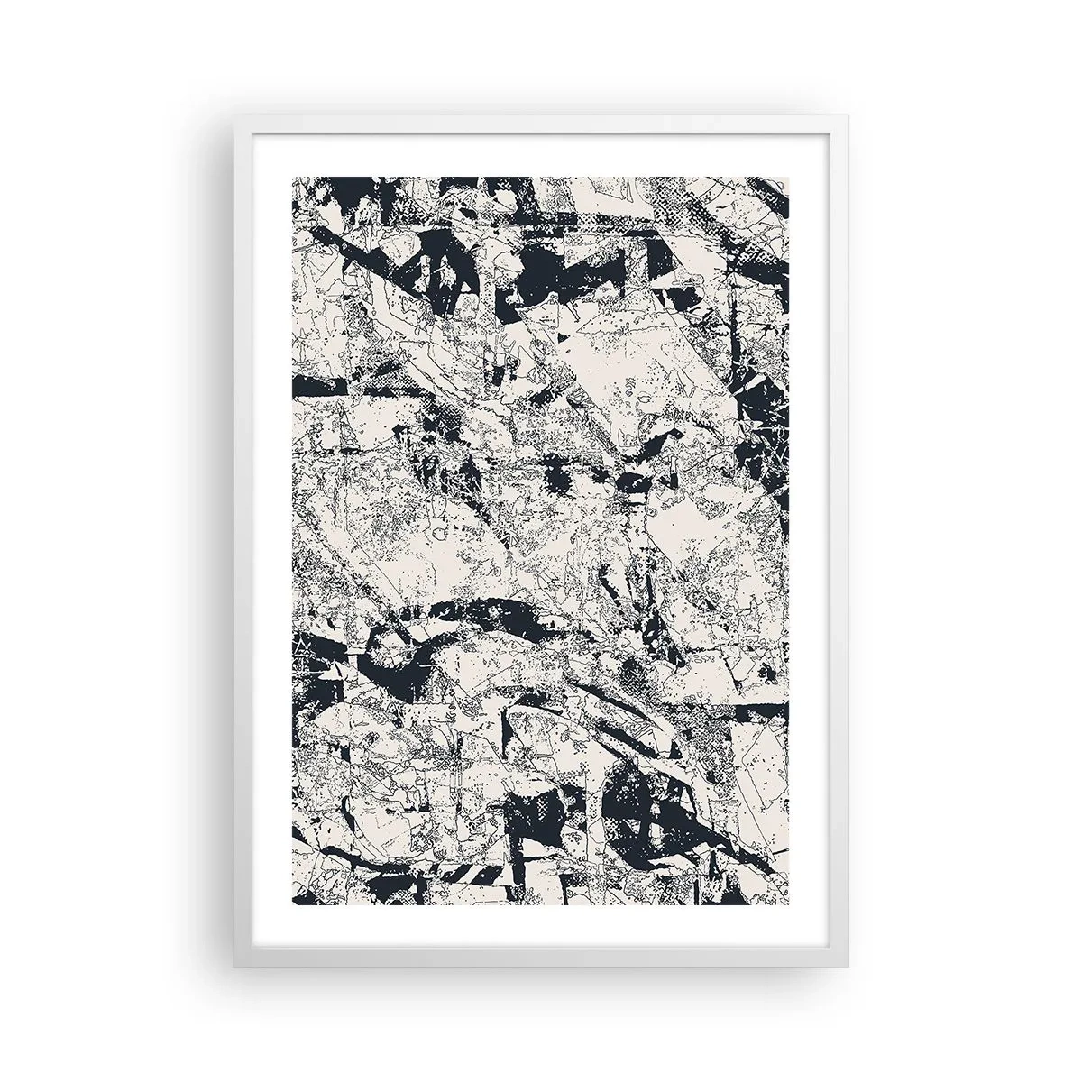 Plakat i hvid ramme - Modsætningernes gennemtrængning - 50x70 cm