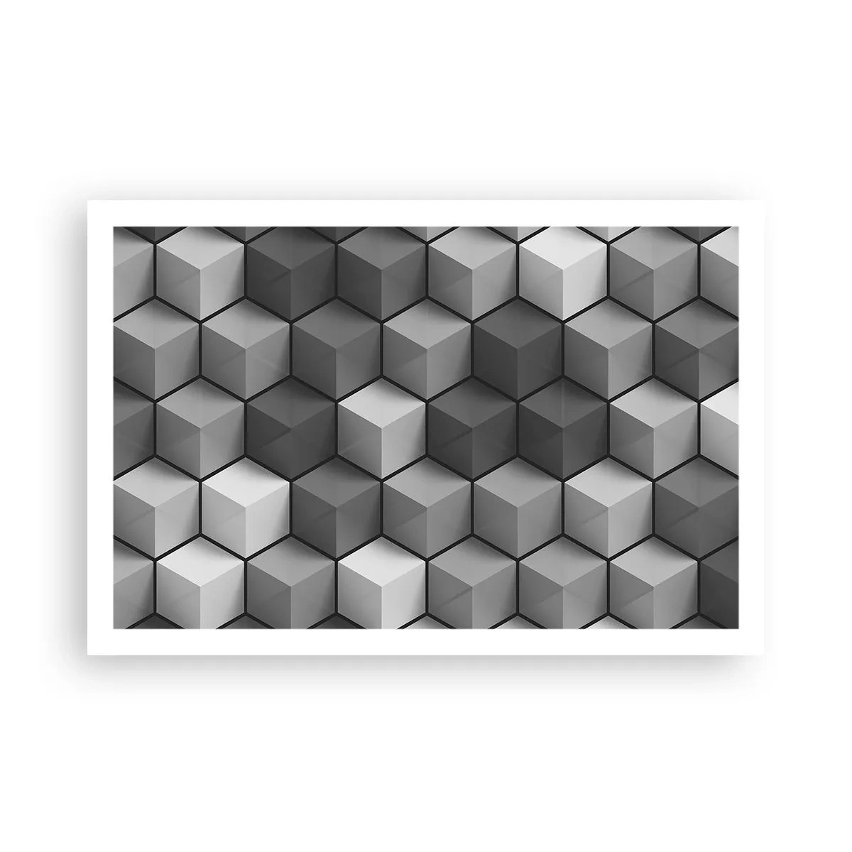 Plakat - Kubistisk puslespil - 91x61 cm