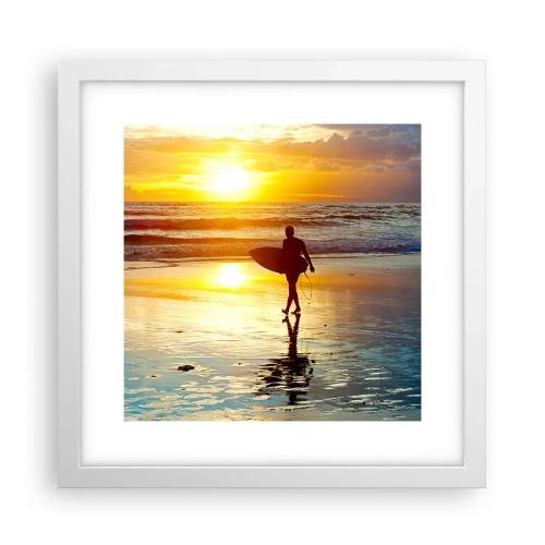 Plakat i hvid ramme - Krigerens tilbagevenden - 30x30 cm