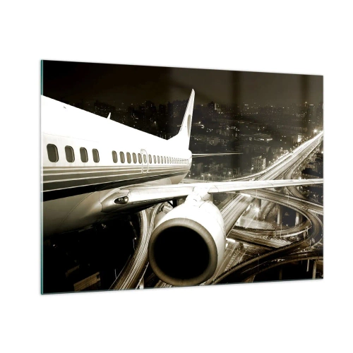 Billede på glas - Stiger ind i natten - 100x70 cm