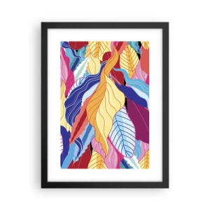 Plakat i sort ramme - Et farverigt rod - 30x40 cm