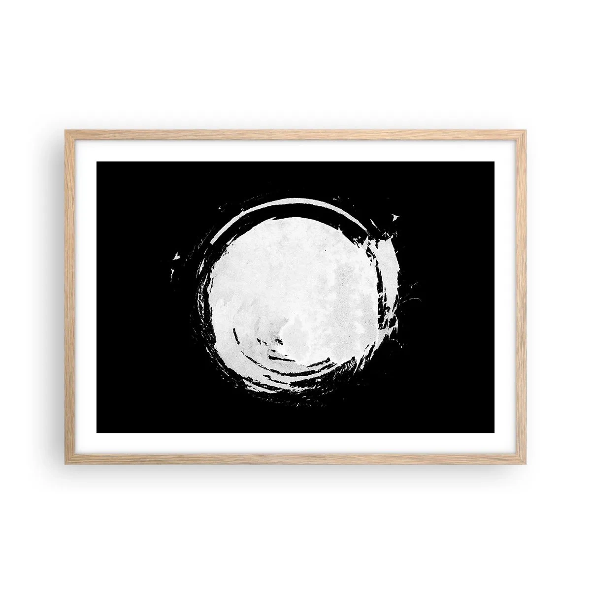 Plakat i ramme af lyst egetræ - Den gode vej ud - 70x50 cm