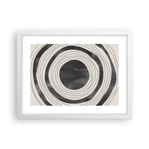 Plakat i hvid ramme - Lige til det punkt - 40x30 cm