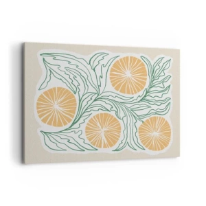 Lærredstryk - Billede på lærred - Etnisk med et strejf af abstraktion - 100x70 cm