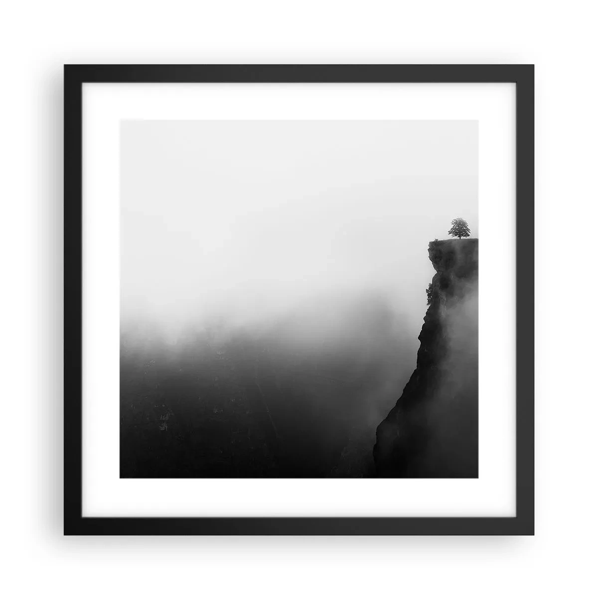Plakat i sort ramme - På kanten af verden - 40x40 cm