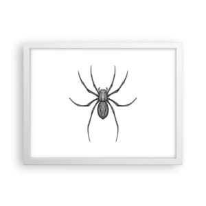 Plakat i hvid ramme - Foruroligende præcision - 40x30 cm