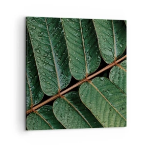 Lærredstryk - Billede på lærred - I en grøn rytme - 50x50 cm