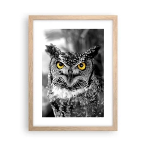 Plakat i ramme af lyst egetræ - Intet kan skjules - 30x40 cm