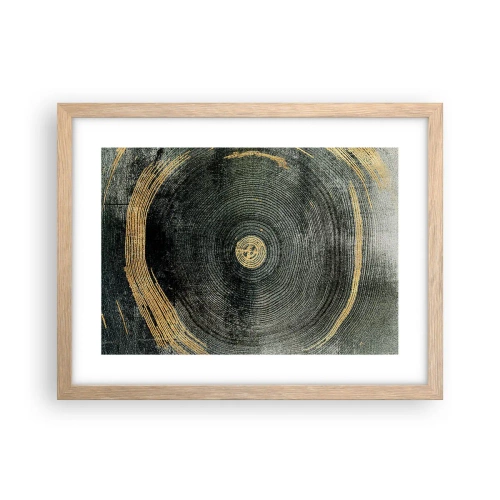 Plakat i ramme af lyst egetræ - Forandring og varighed - 40x30 cm