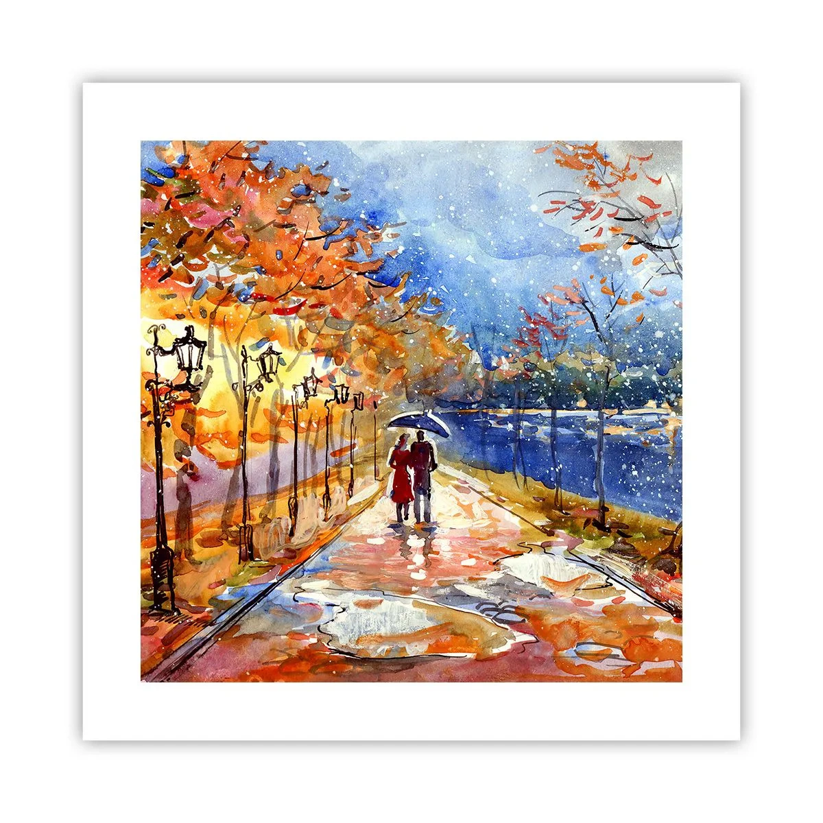 Plakat - Sammen indtil tidsfristen - 40x40 cm