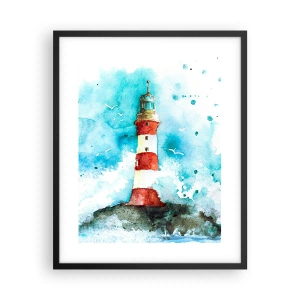 Plakat i sort ramme - Elementernes enhed - 40x50 cm