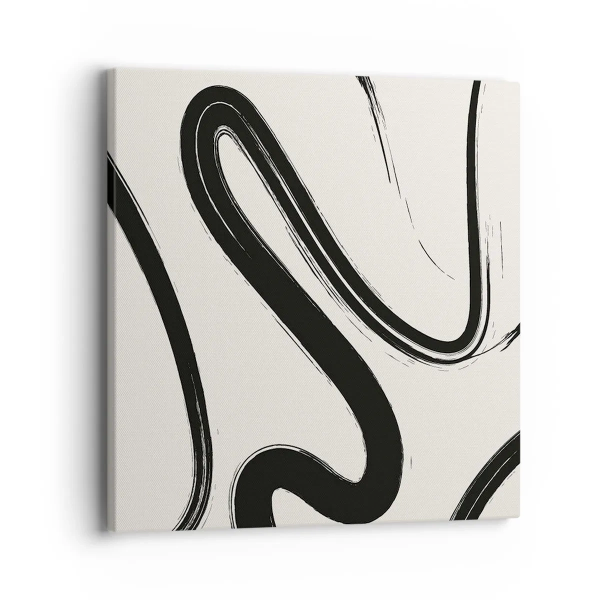 Lærredstryk - Billede på lærred - Sort og hvid fantasifuldhed - 40x40 cm