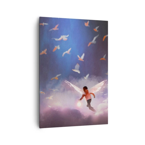 Lærredstryk - Billede på lærred - Det kræver fantasi og mod - 70x100 cm