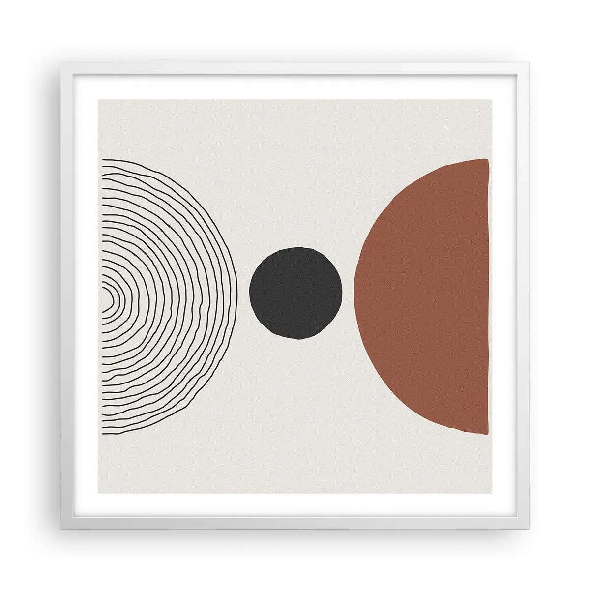 Plakat i hvid ramme - I rampelyset - 60x60 cm