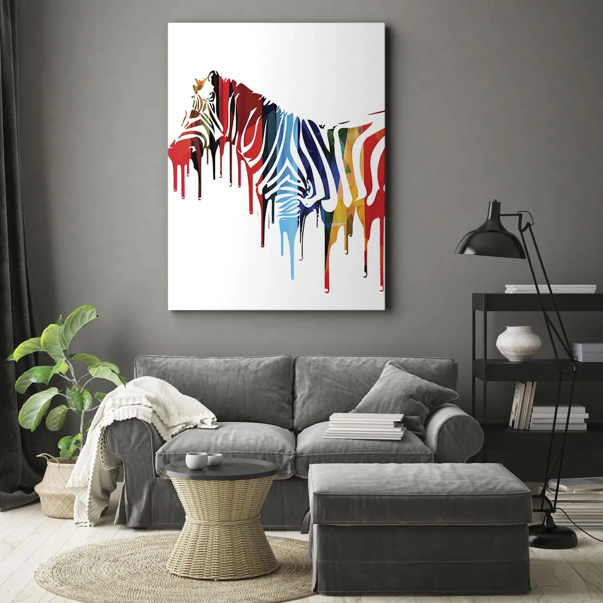 Lærredstryk - Billede på lærred - Ikke kun sort og hvidt - 50x70 cm