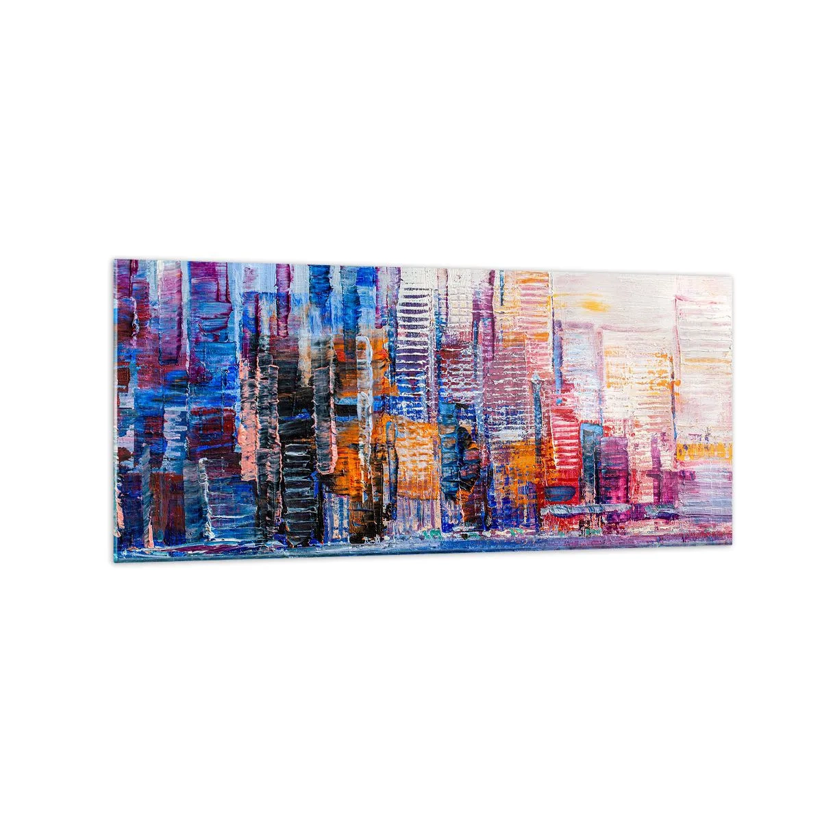 Billede på glas - En glad metropol - 120x50 cm