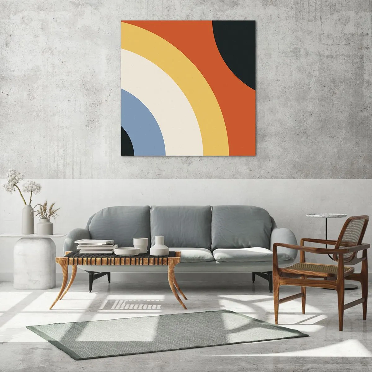 Billede på glas - Over for hinanden - 40x40 cm