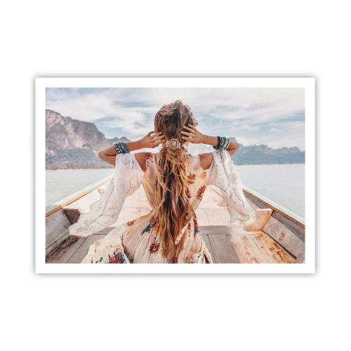 Plakat - På vej mod lykken - 100x70 cm