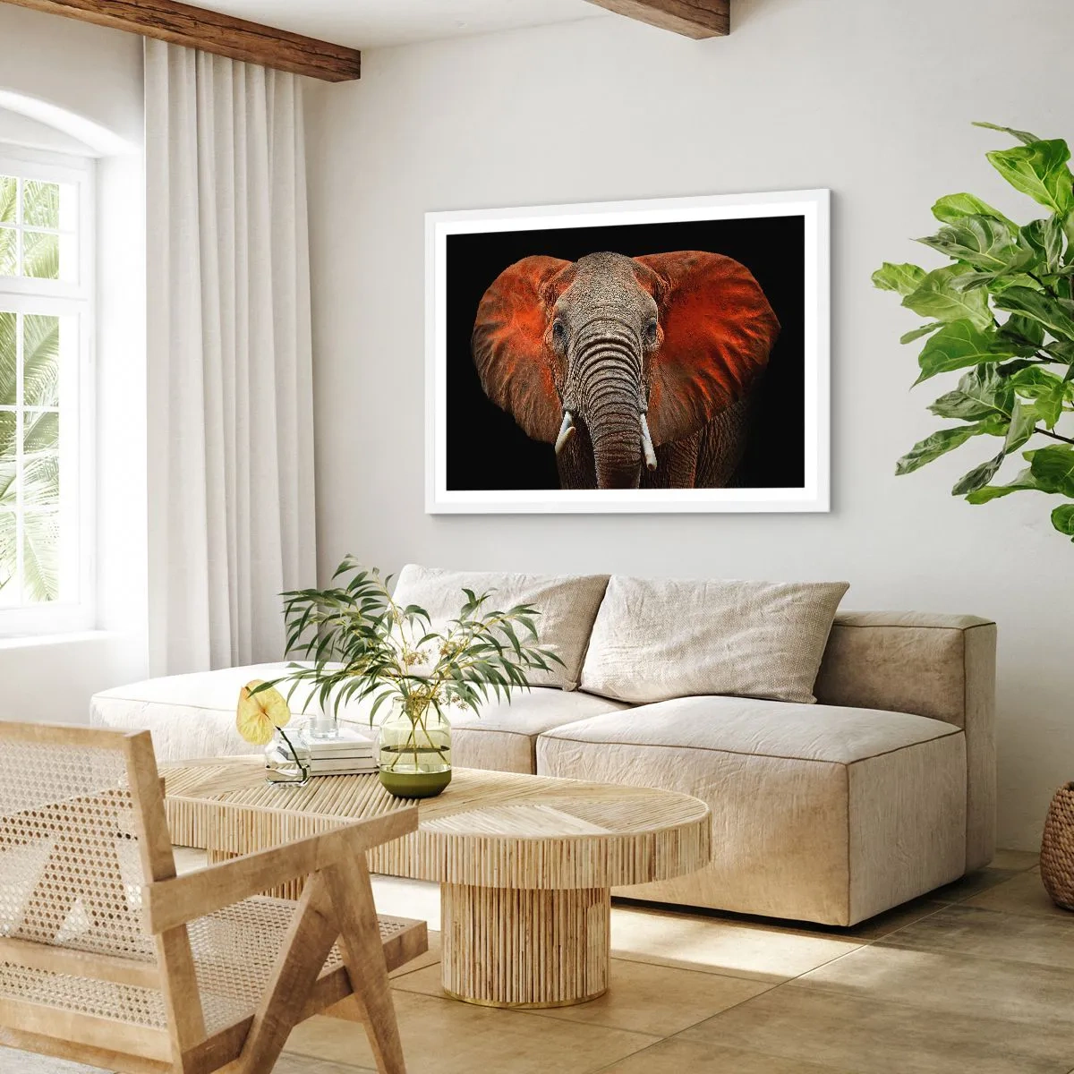 Plakat i hvid ramme - Jeg er vild, er du? - 50x40 cm