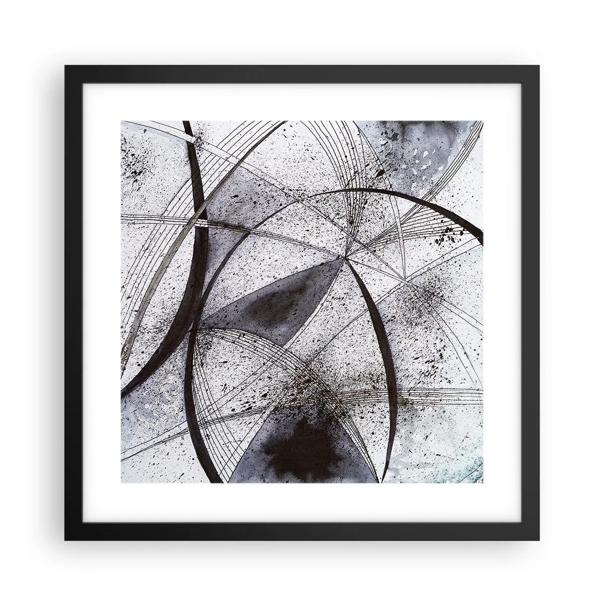 Plakat i sort ramme - Futuristisk fantasi - 40x40 cm