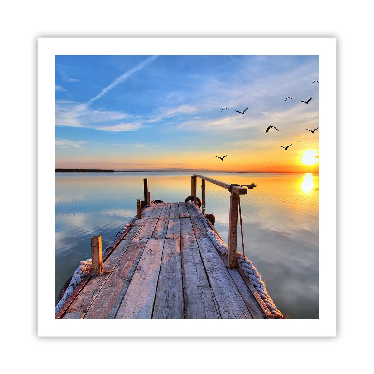 Plakat - Går fremad mod solen - 60x60 cm