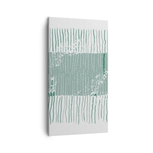 Lærredstryk - Billede på lærred - Marin abstraktion - 45x80 cm