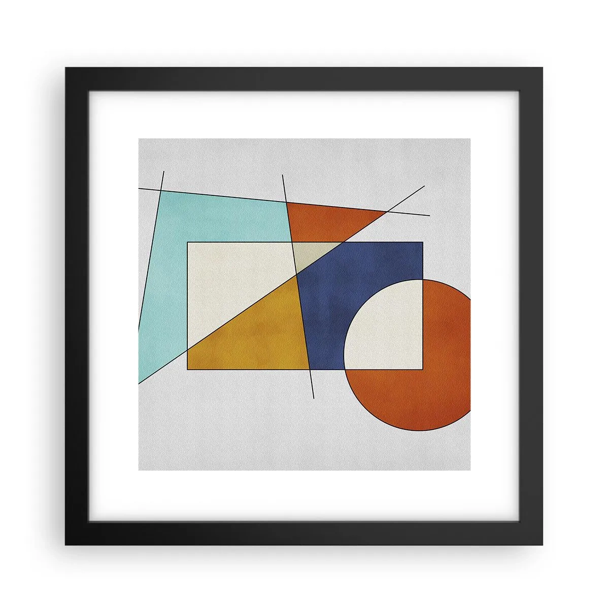 Plakat i sort ramme - Abstraktion: modernistisk leg - 30x30 cm