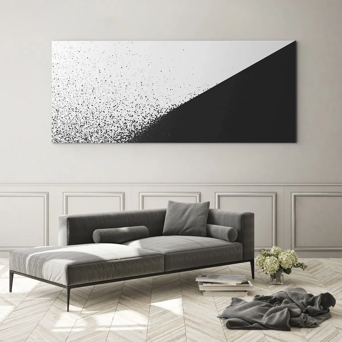 Billede på glas - Hurtigere og hurtigere, mere og mere - 120x50 cm