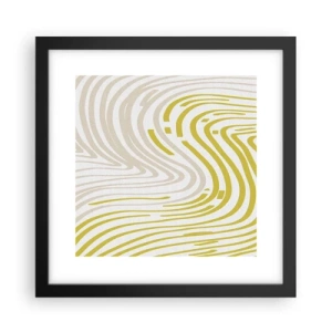 Plakat i sort ramme - Komposition med et blidt sving - 30x30 cm
