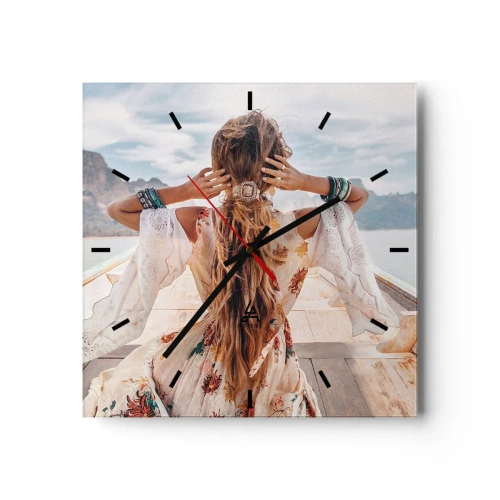 Vægur, Uret - På vej mod lykken - 30x30 cm