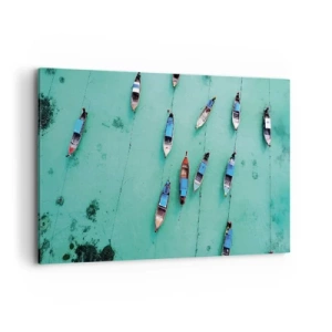 Lærredstryk - Billede på lærred - I glædelig forventning - 100x70 cm