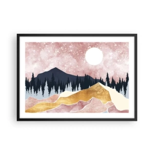 Plakat i sort ramme - Nattevagt - 70x50 cm