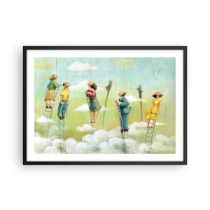 Plakat i sort ramme - Bag din drøm - 70x50 cm