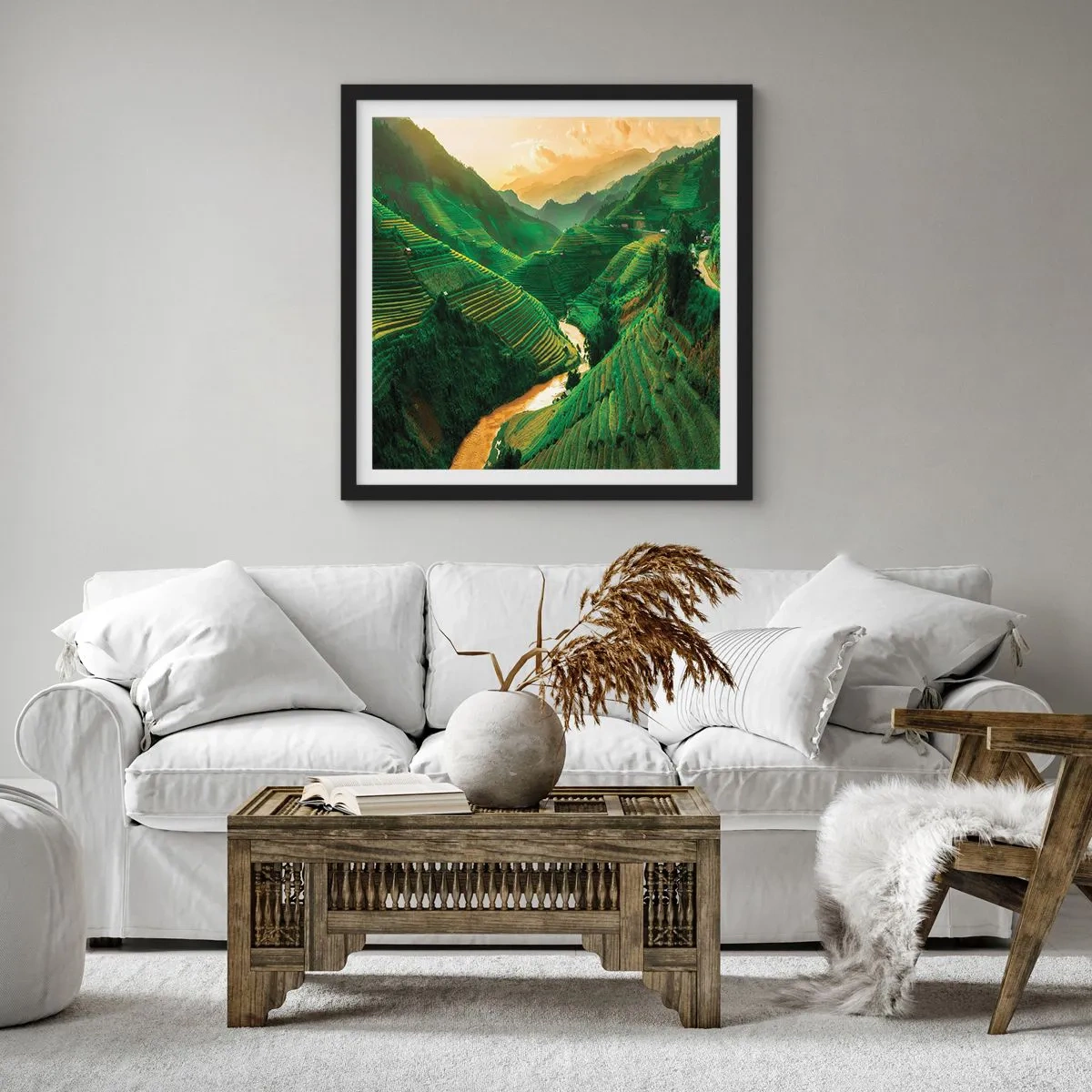 Plakat i sort ramme - Vietnamesisk dal - 30x30 cm
