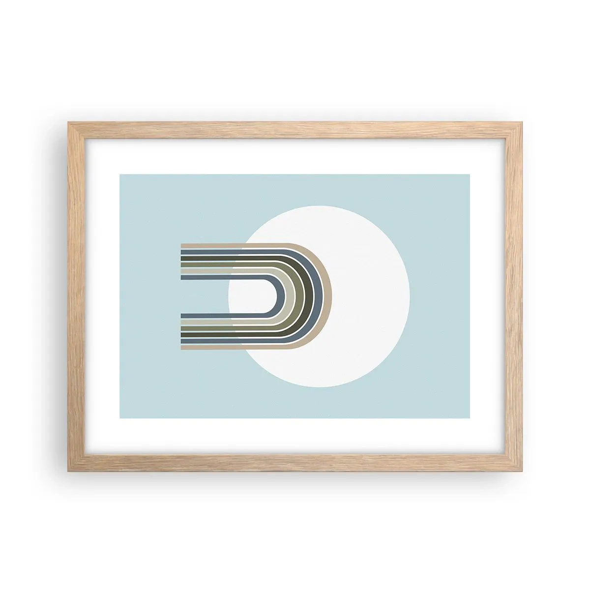 Plakat i ramme af lyst egetræ - Uimodståelig tiltrækningskraft - 40x30 cm