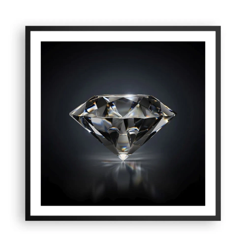 Plakat i sort ramme - Bedste veninde - 60x60 cm