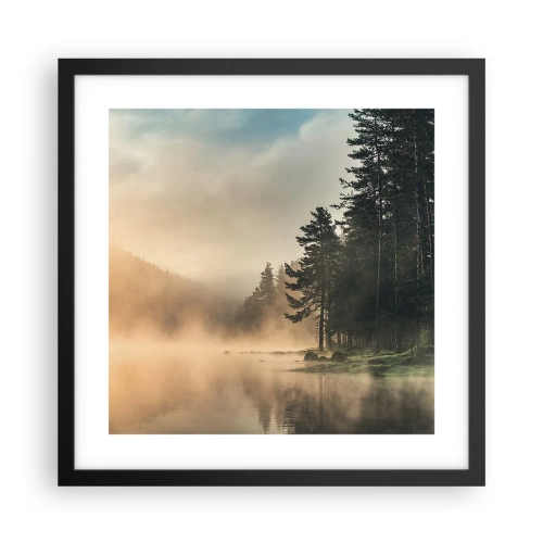 Plakat i sort ramme - En dags fødsel - 40x40 cm