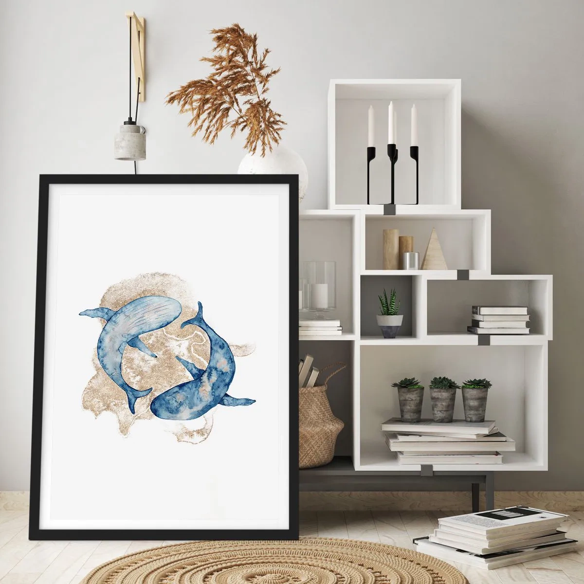 Plakat i sort ramme - Venskab eller kærlighed? - 40x50 cm