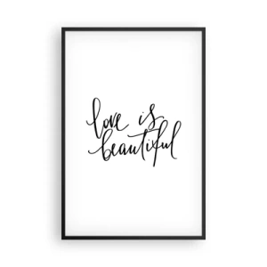 Plakat i sort ramme - Læs og gentag - 61x91 cm