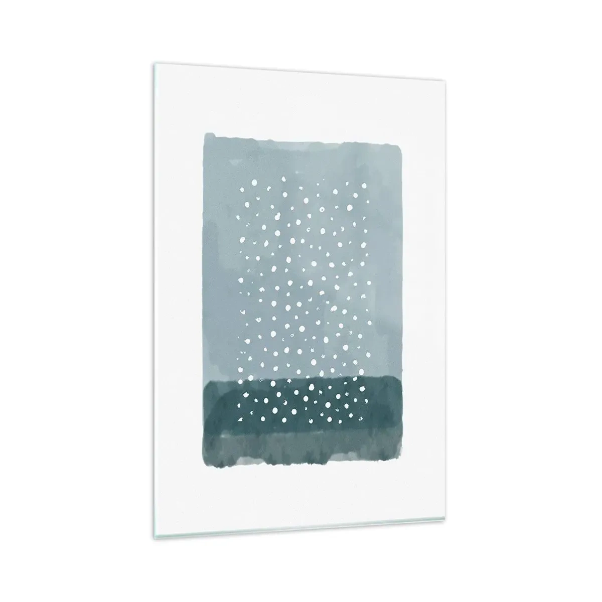 Billede på glas - Dyrket i blåt - 80x120 cm