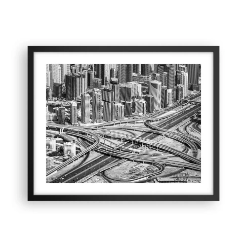 Plakat i sort ramme - Dubai - den umulige by - 50x40 cm