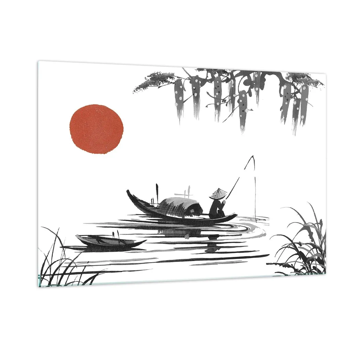 Billede på glas - En asiatisk eftermiddag - 120x80 cm