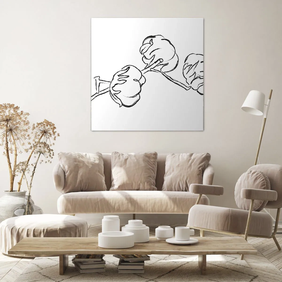 Lærredstryk - Billede på lærred - Bomuld ned - 40x40 cm