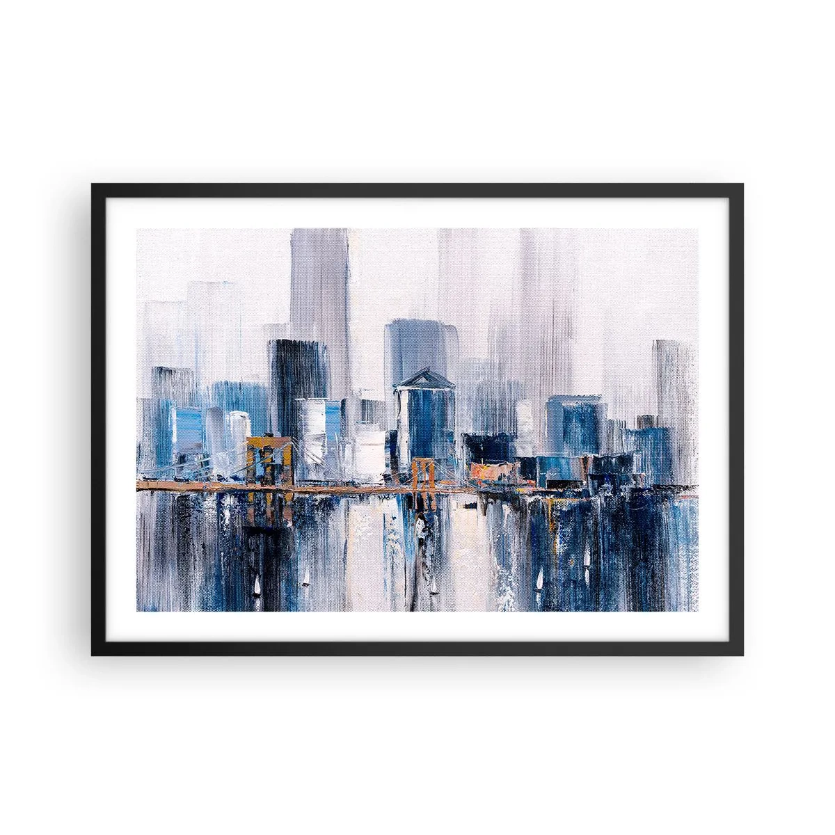 Plakat i sort ramme - Indtryk fra New York - 70x50 cm