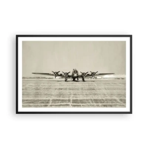 Plakat i sort ramme - Som altid klar - 91x61 cm